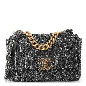 Tweed Sequin Quilted Medium Chanel 19 #263647C43B